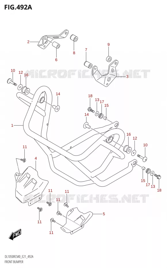 FRONT BUMPER (DL1050RC) Suzuki MOTO 1050 V-STROM 2020  DL1050RC M0 (E21)
