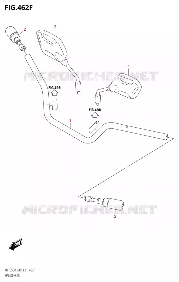 HANDLEBAR1050RC) Suzuki MOTO 1050 V-STROM 2020  DL1050RC M0 (E21)