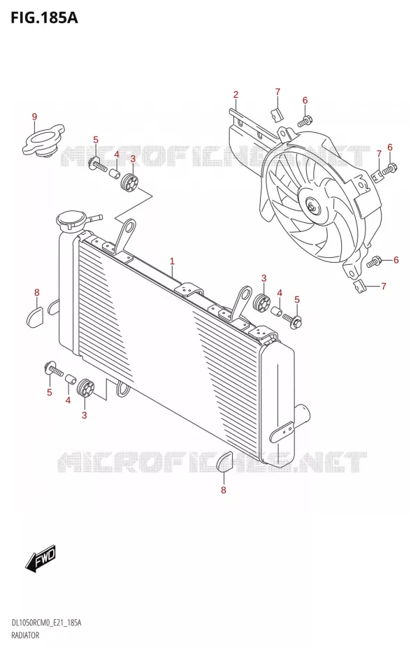 RADIATOR Suzuki MOTO 1050 V-STROM 2020  DL1050RC M0 (E21)