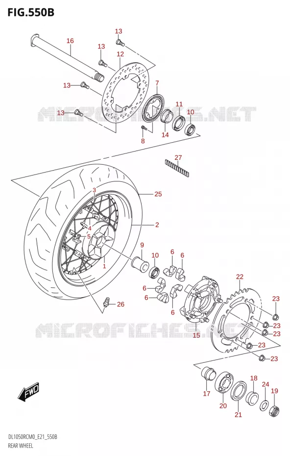 REAR WHEELL1050RC) Suzuki MOTO 1050 V-STROM 2020  DL1050RC M0 (E21)