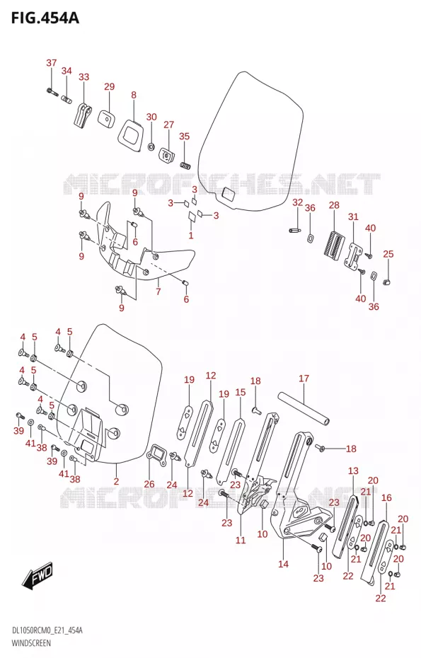 WINDSCREEN (DL1050RC) Suzuki MOTO 1050 V-STROM 2020  DL1050RC M0 (E21)