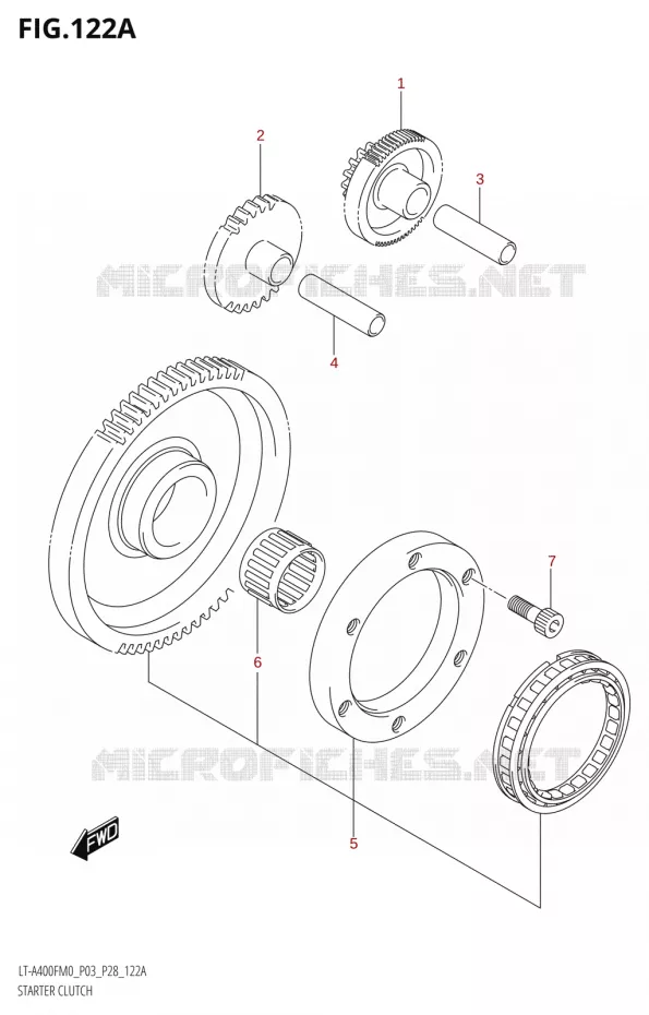 STARTER MOTOR CLUTCH Suzuki QUAD 400 KINGQUAD 2020  LT-A400F M0 (P28)
