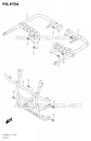 FOOTREST for Suzuki KINGQUAD 500 2019