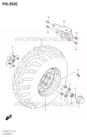 LEFT HAND REAR WHEEL0XPZL9 P17) for Suzuki KINGQUAD 500 2019