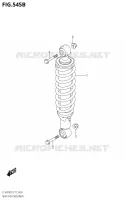 REAR SHOCK ABSORBERA500XPL9 P17) for Suzuki KINGQUAD 500 2019