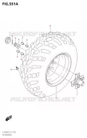 RIGHT HAND REAR WHEELXL9 P17) for Suzuki KINGQUAD 500 2019