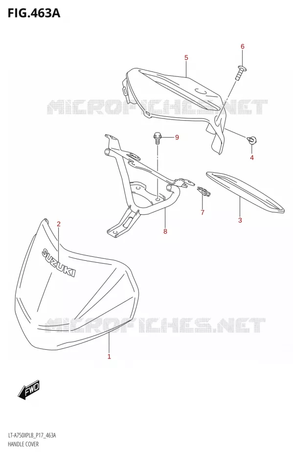 FRONT FAIRING Suzuki QUAD 750 KINGQUAD 2018  LT-A750XP L8 (P17)