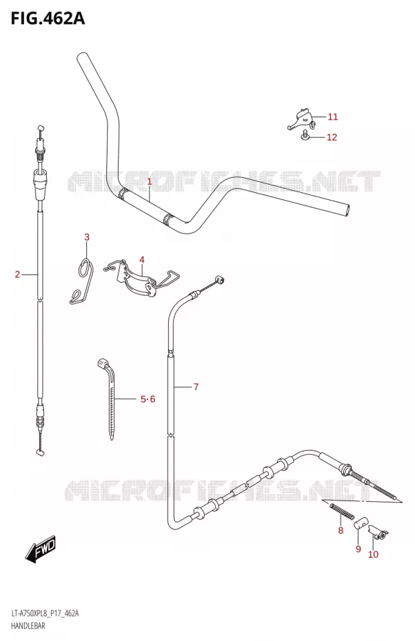 HANDLEBAR Suzuki QUAD 750 KINGQUAD 2018  LT-A750XP L8 (P17)