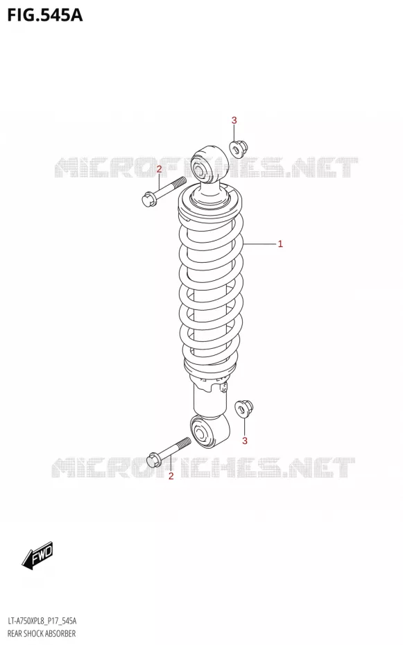 REAR SHOCK ABSORBER Suzuki QUAD 750 KINGQUAD 2018  LT-A750XP L8 (P17)