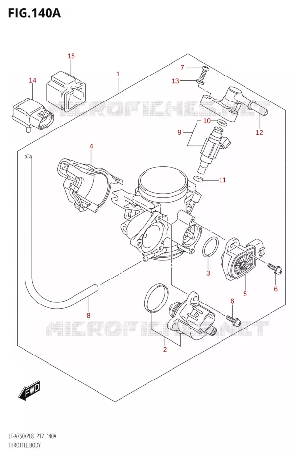 THROTTLE BODY Suzuki QUAD 750 KINGQUAD 2018  LT-A750XP L8 (P17)
