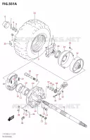 RIGHT HAND REAR WHEEL for Suzuki OZARK 250 2018