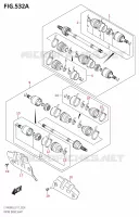 FRONT DRIVE SHAFT for Suzuki KINGQUAD 400 2018