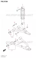 SHOCK ABSORBER   WISHBONE for Suzuki KINGQUAD 400 2018