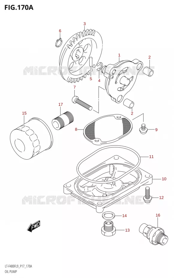 OIL PUMP Suzuki QUAD 400 KINGQUAD 2019  LT-F400F L9 (P17)