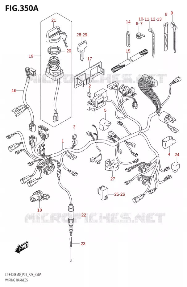 WIRING HARNESS Suzuki QUAD 400 KINGQUAD 2020  LT-F400F M0 (P28)