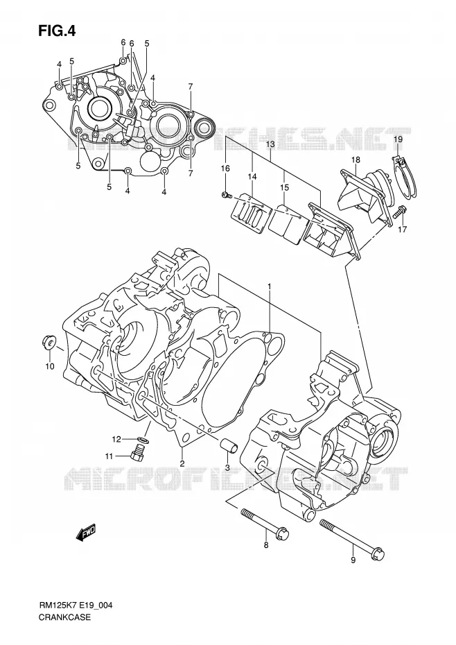 CASING Suzuki MOTO 125 RM 2009  RM125K8(P19)