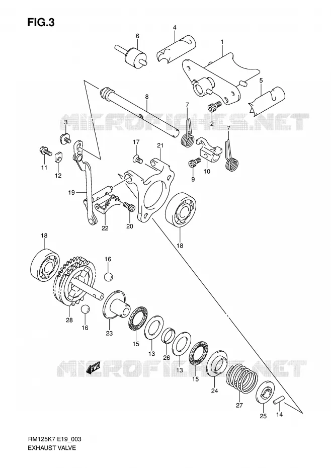 EXHAUST VALVE Suzuki MOTO 125 RM 2011  RM125K8(P19)