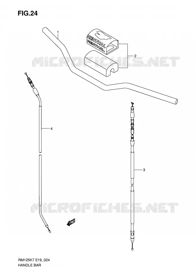 HANDLEBAR Suzuki MOTO 125 RM 2010  RM125K8(P19)