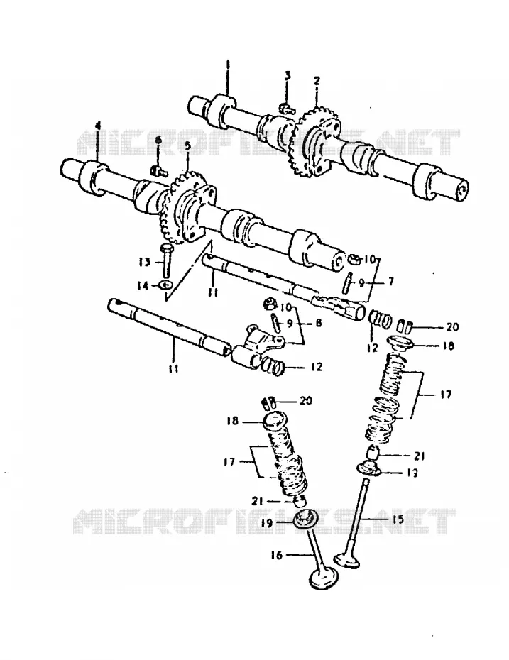 CAMSHAFT - VALVES Suzuki MOTO 750 GSX 1981  GSX750X(1981)