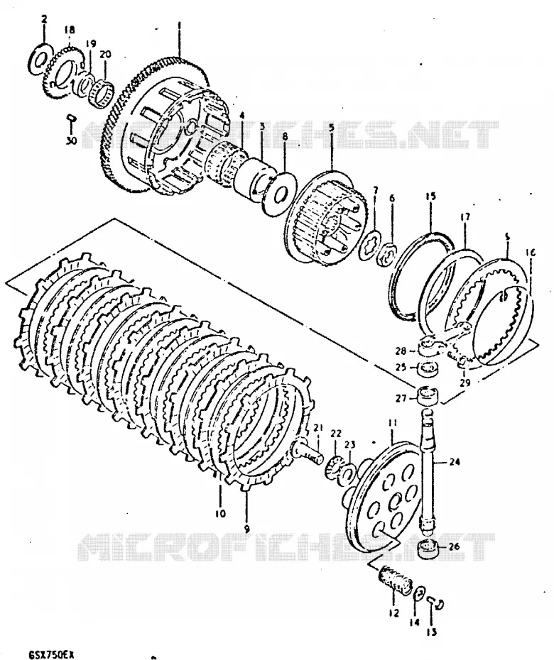 CLUTCH Suzuki MOTO 750 GSX 1981  GSX750X(1981)