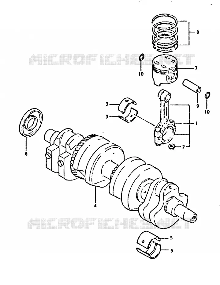 CRANKSHAFT Suzuki MOTO 750 GSX 1981  GSX750X(1981)