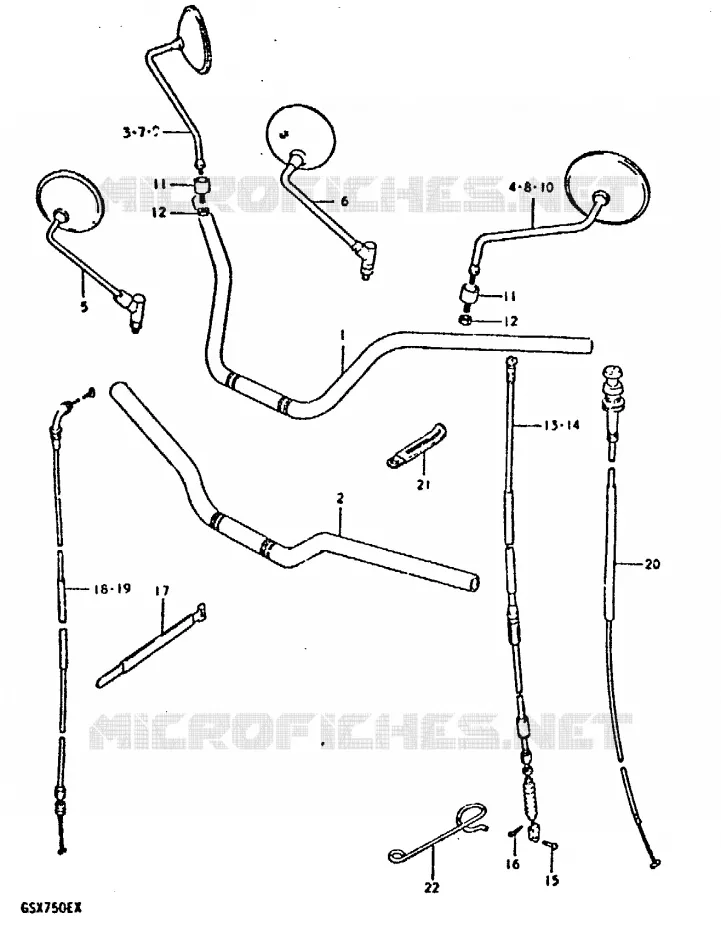 HANDLEBAR Suzuki MOTO 750 GSX 1981  GSX750X(1981)