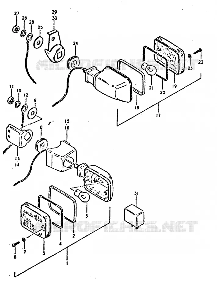INDICATORS (E02, E21) Suzuki MOTO 750 GSX 1981  GSX750X(1981)