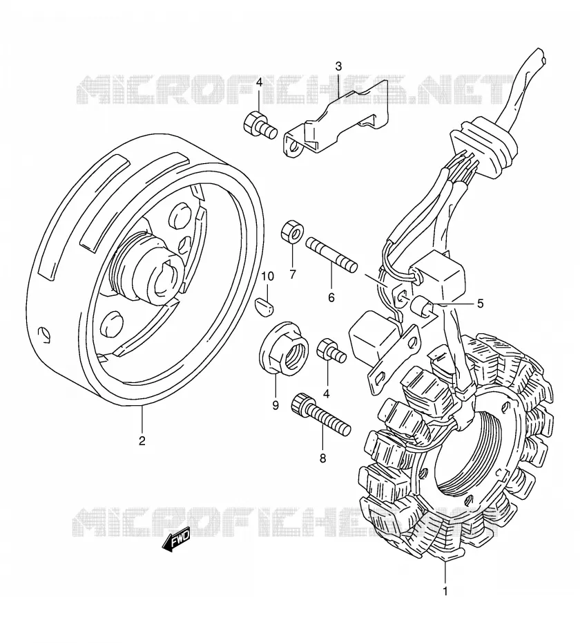 IGNITION Suzuki MOTO 350 DR 1996  DR350SE T (E02,E04,E18,E94)