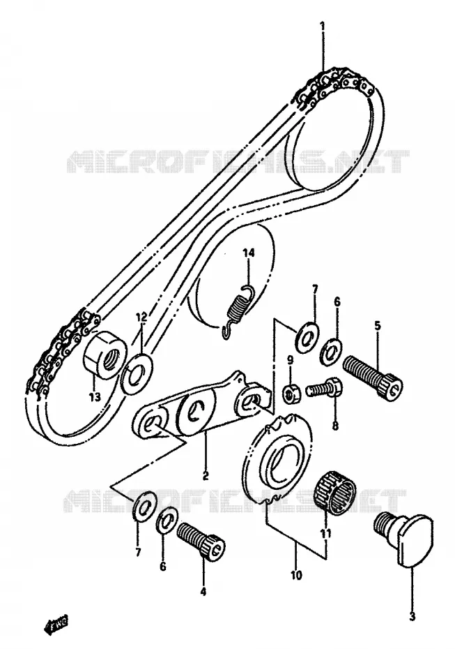 BALANCER CHAIN Suzuki MOTO 600 DR 1987  DR600SUH(E2)