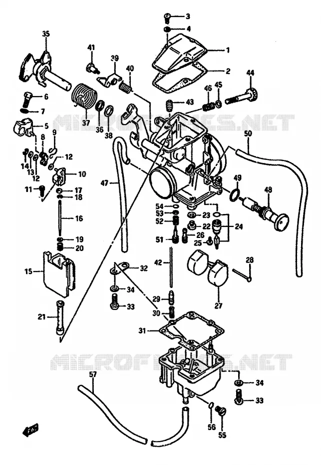CARBURETOR Suzuki MOTO 600 DR 1987  DR600SH(E2)