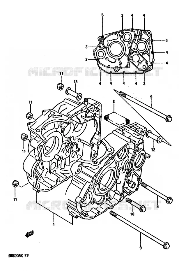 CASING Suzuki MOTO 600 DR 1989  DR600RK(E2)