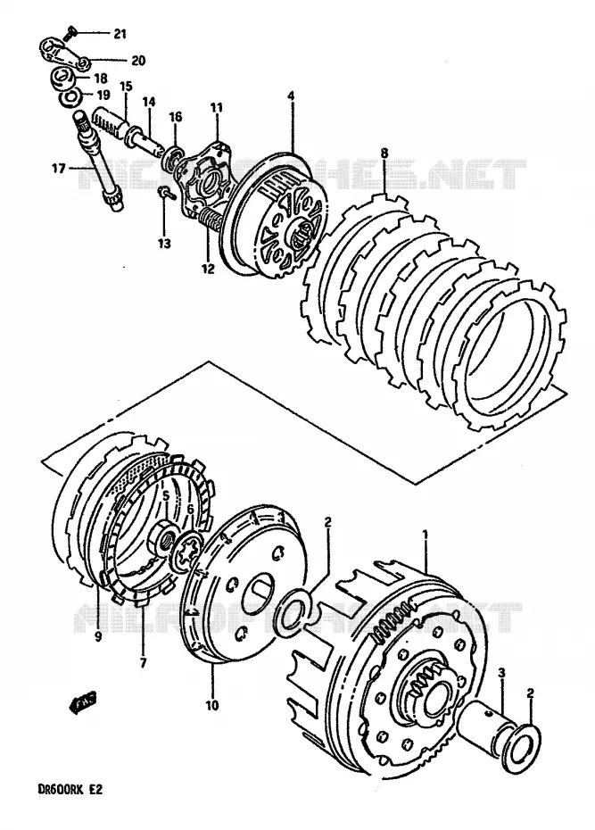 CLUTCH Suzuki MOTO 600 DR 1989  DR600RK(E2)