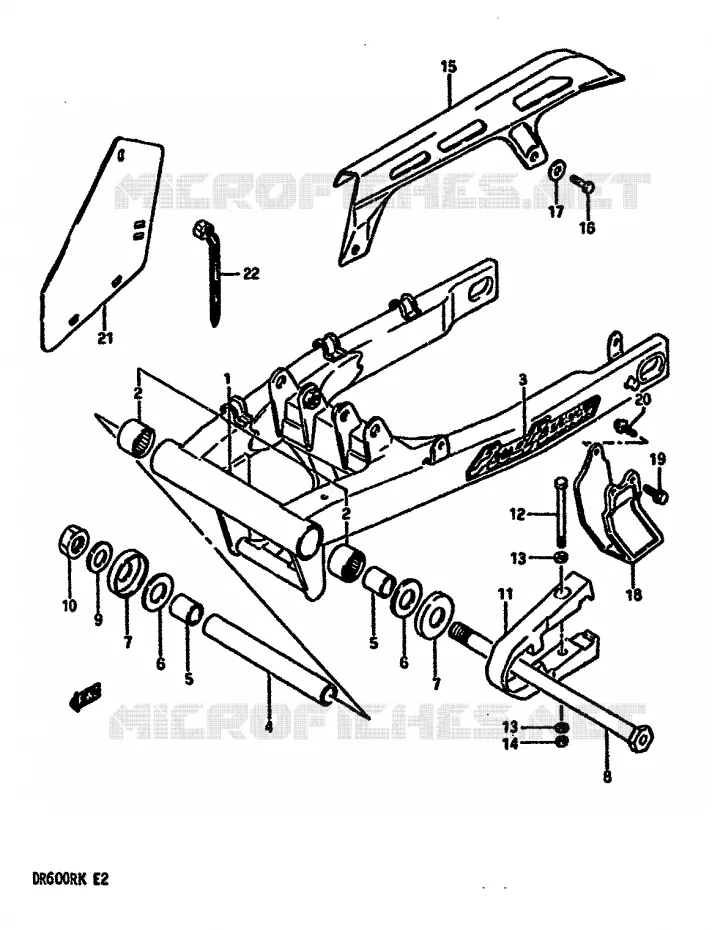 SWINGARMT ARR (MODELE K) Suzuki MOTO 600 DR 1989  DR600RK(E2)