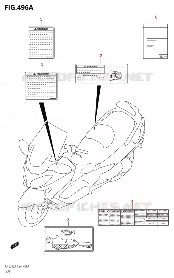 LABEL Suzuki SCOOTER 650 BURGMAN 2013  AN650 L3 (E24)