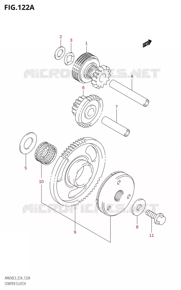STARTER MOTOR CLUTCH Suzuki SCOOTER 650 BURGMAN 2013  AN650 L3 (E24)