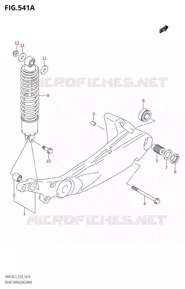 SWINGARM Suzuki SCOOTER 650 BURGMAN 2013  AN650 L3 (E24)