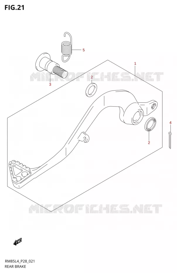 REAR BRAKE Suzuki MOTO 85 RM 2014  RM85 L4 (P03,P28,P33)