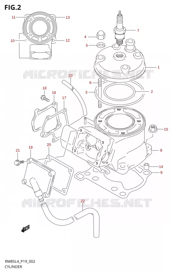CYLINDER Suzuki MOTO 85 RM 2014  RM85 L4 (P19)