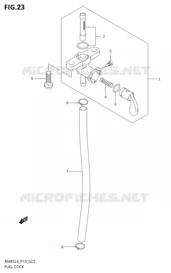 FUEL COCK Suzuki MOTO 85 RM 2014  RM85L L4 (P19)
