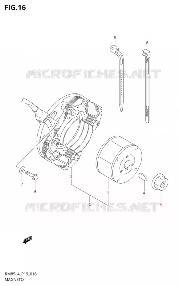 IGNITION Suzuki MOTO 85 RM 2014  RM85L L4 (P19)
