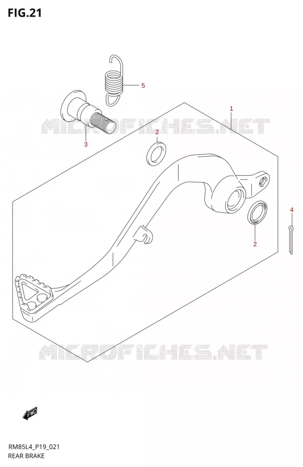 REAR BRAKE Suzuki MOTO 85 RM 2014  RM85L L4 (P19)