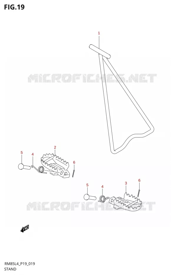 STANDLE (RM85L4 P19) Suzuki MOTO 85 RM 2014  RM85 L4 (P19)