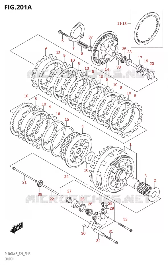 CLUTCH Suzuki MOTO 1000 V-STROM 2015  DL1000A L5 (E21)