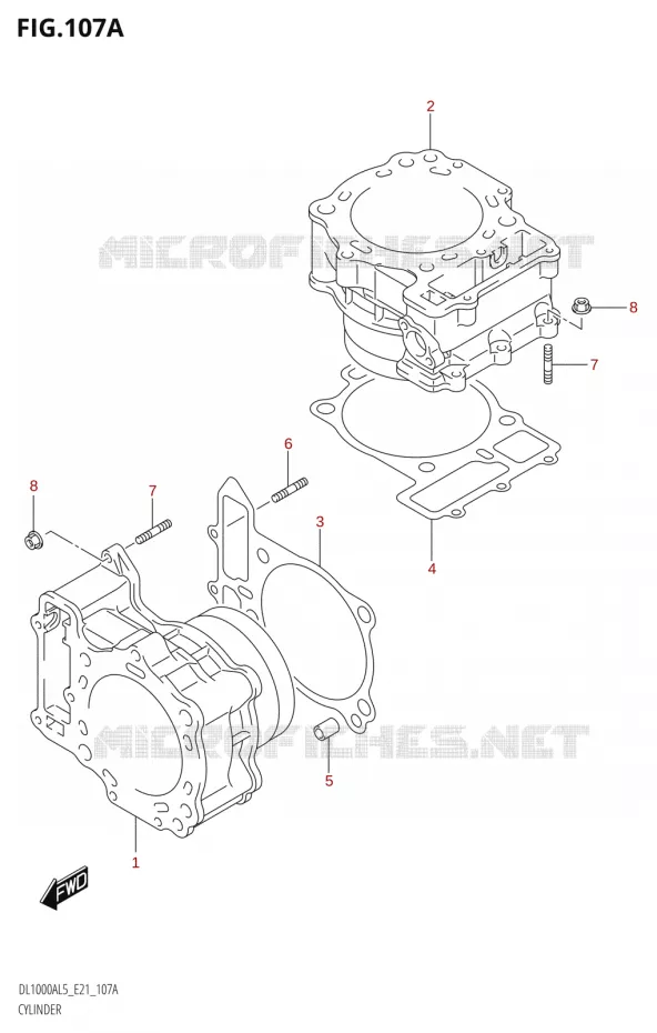 CYLINDER Suzuki MOTO 1000 V-STROM 2015  DL1000A L5 (E21)