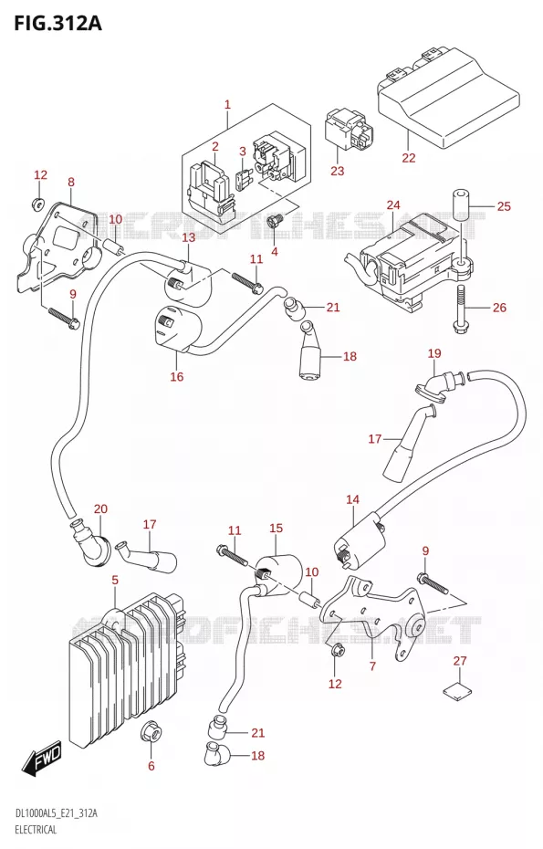 ELECTRICAL Suzuki MOTO 1000 V-STROM 2015  DL1000A L5 (E21)