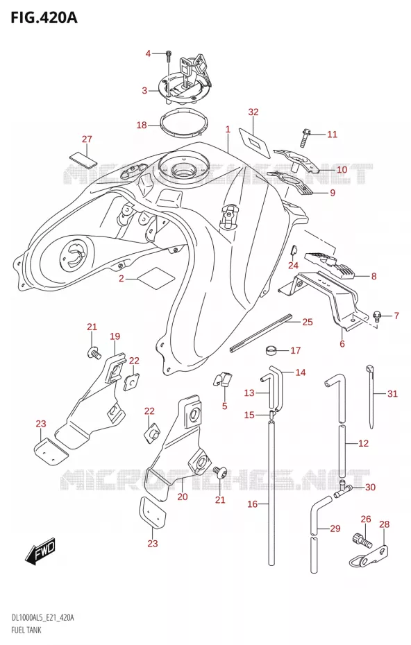 FUEL TANK Suzuki MOTO 1000 V-STROM 2015  DL1000A L5 (E21)