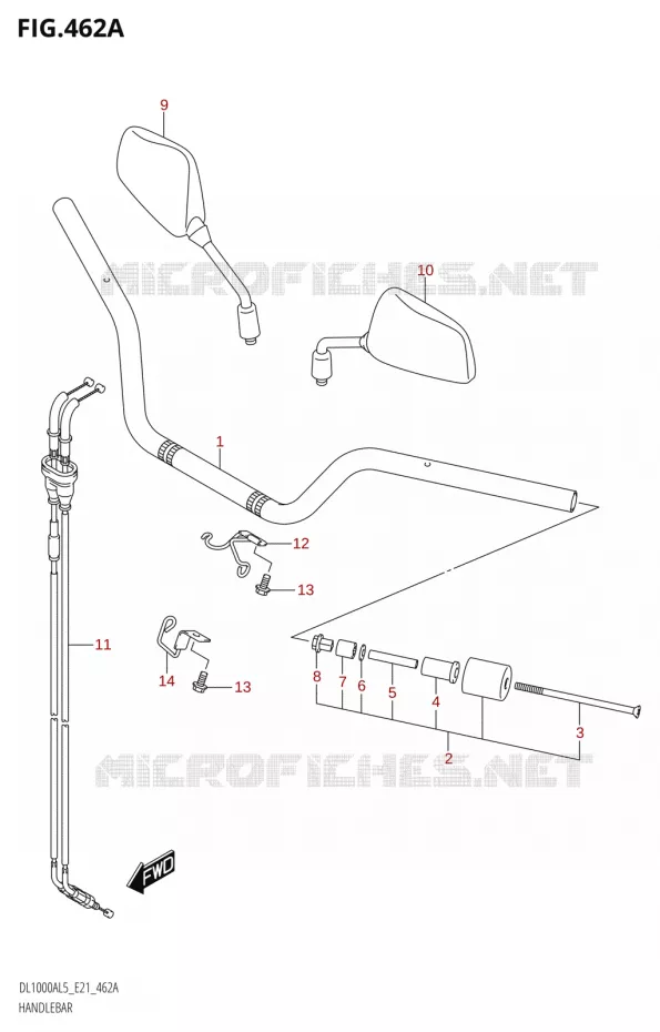 HANDLEBAR Suzuki MOTO 1000 V-STROM 2015  DL1000A L5 (E21)