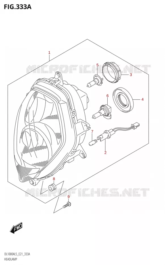 HEADLIGHT Suzuki MOTO 1000 V-STROM 2015  DL1000A L5 (E21)