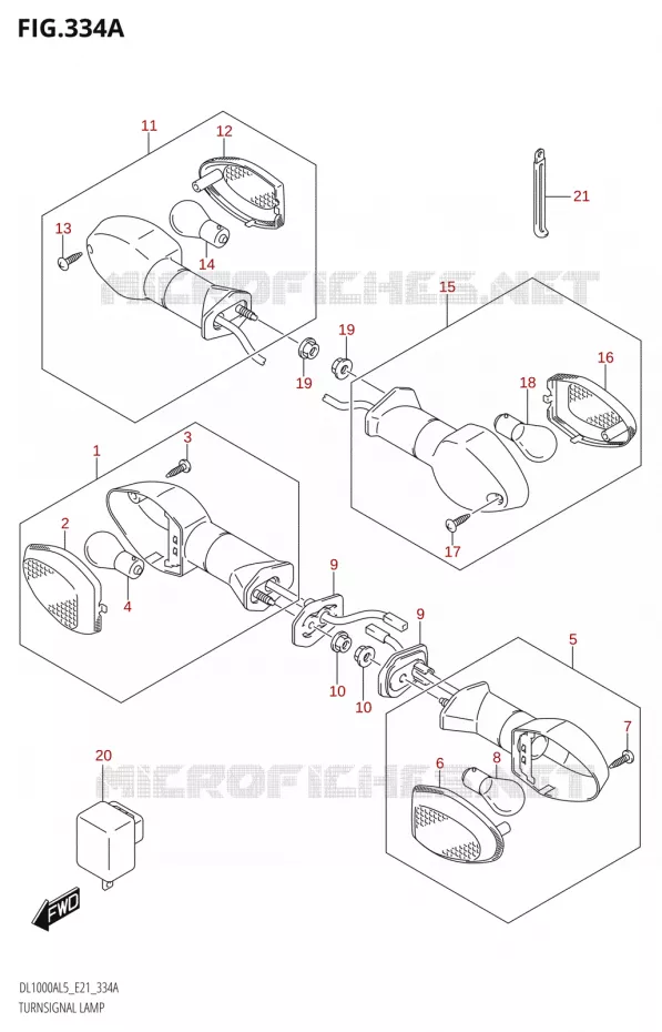 INDICATORS Suzuki MOTO 1000 V-STROM 2015  DL1000A L5 (E21)