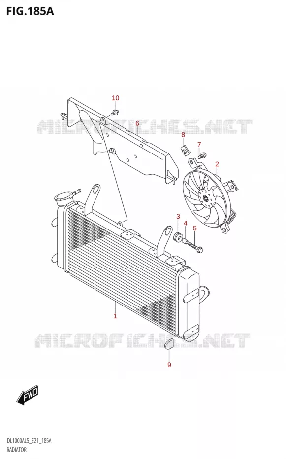 RADIATOR Suzuki MOTO 1000 V-STROM 2015  DL1000A L5 (E21)